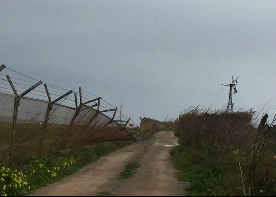 Ibiza weather squashes airport fence